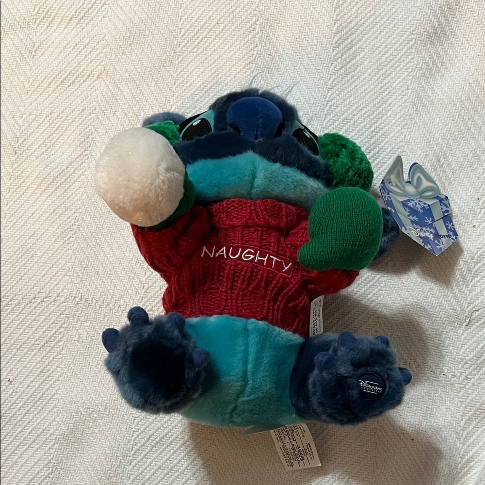 Lilo and Stitch Plush 10in Disney Stuffed Animal Naughty Sweater Snowball